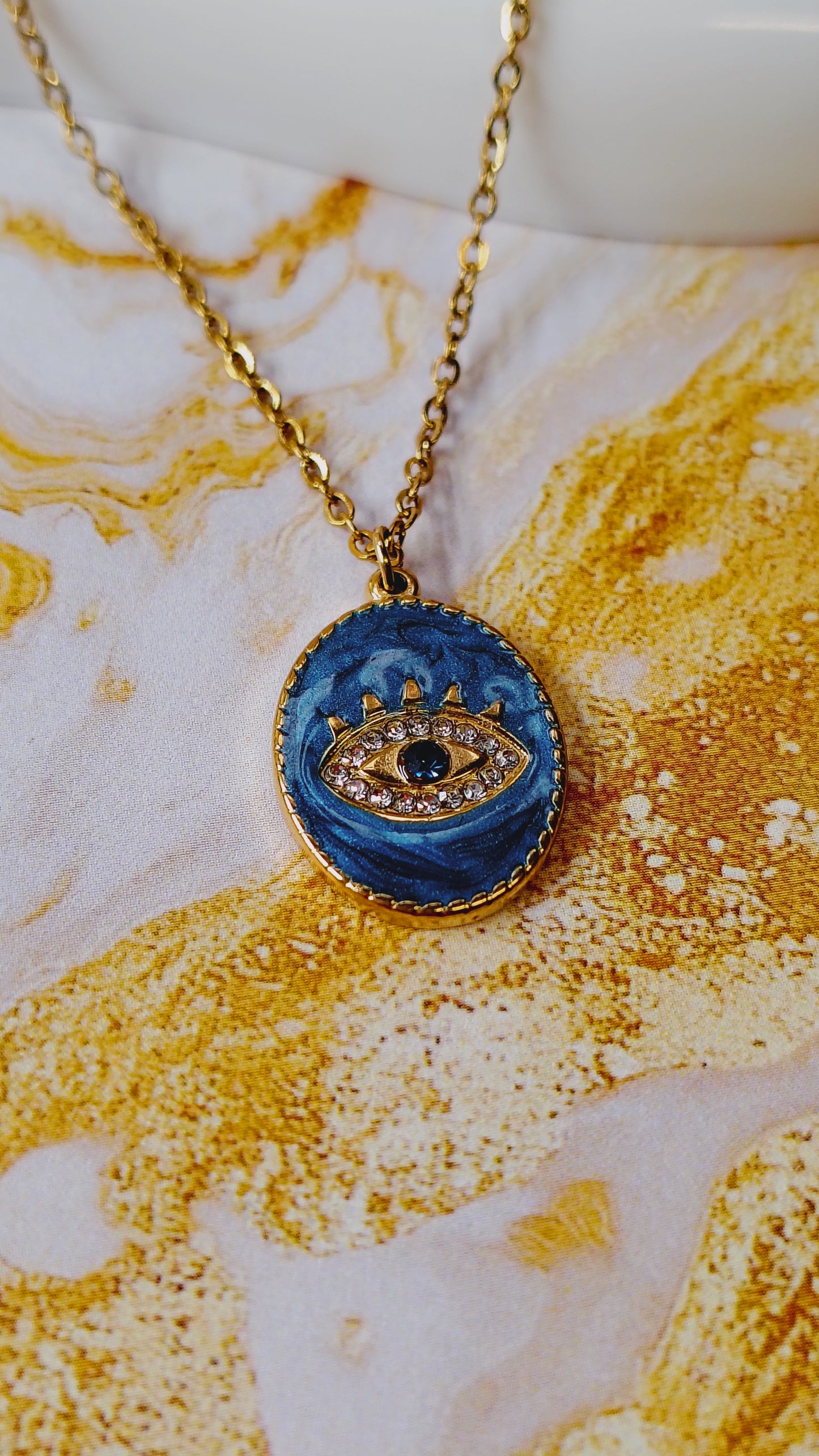 Collana in Acciaio Inossidabile con Occhio Divino | Nuara Bijoux