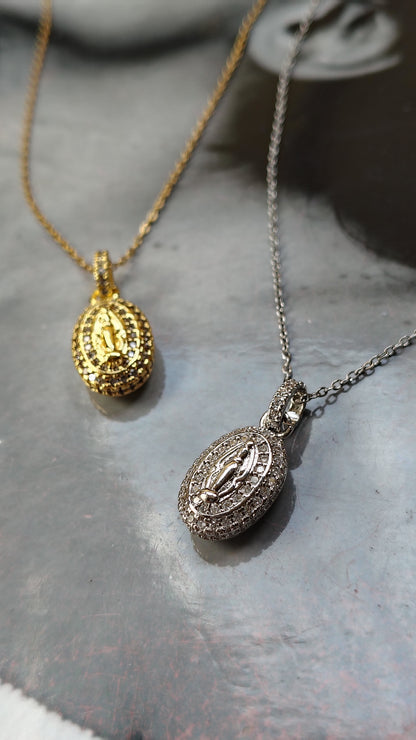 Collana in Acciaio Inossidabile con Madonnina di Guadalupe | Nuara Bijoux