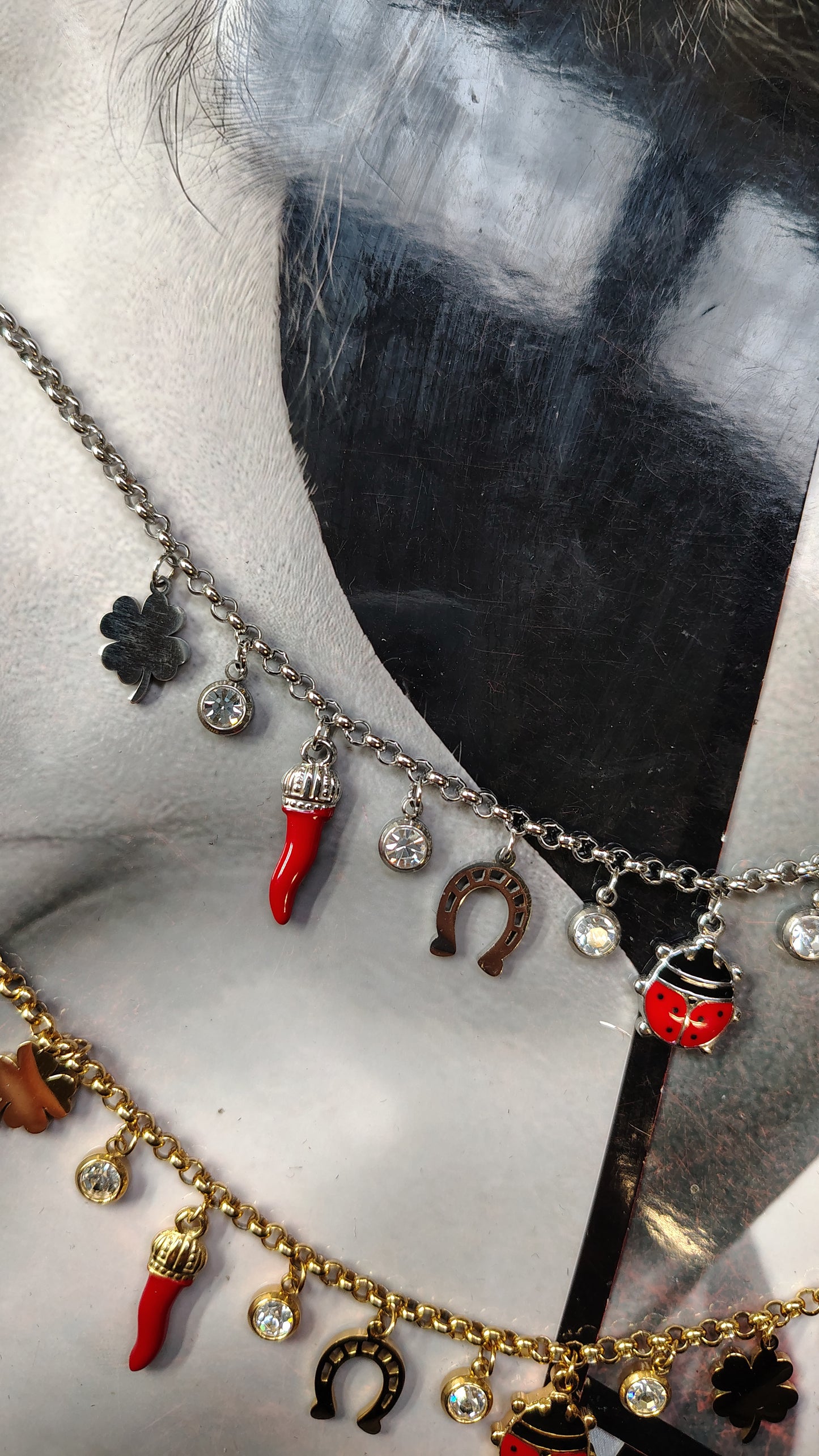 Collana multicharms portafortuna