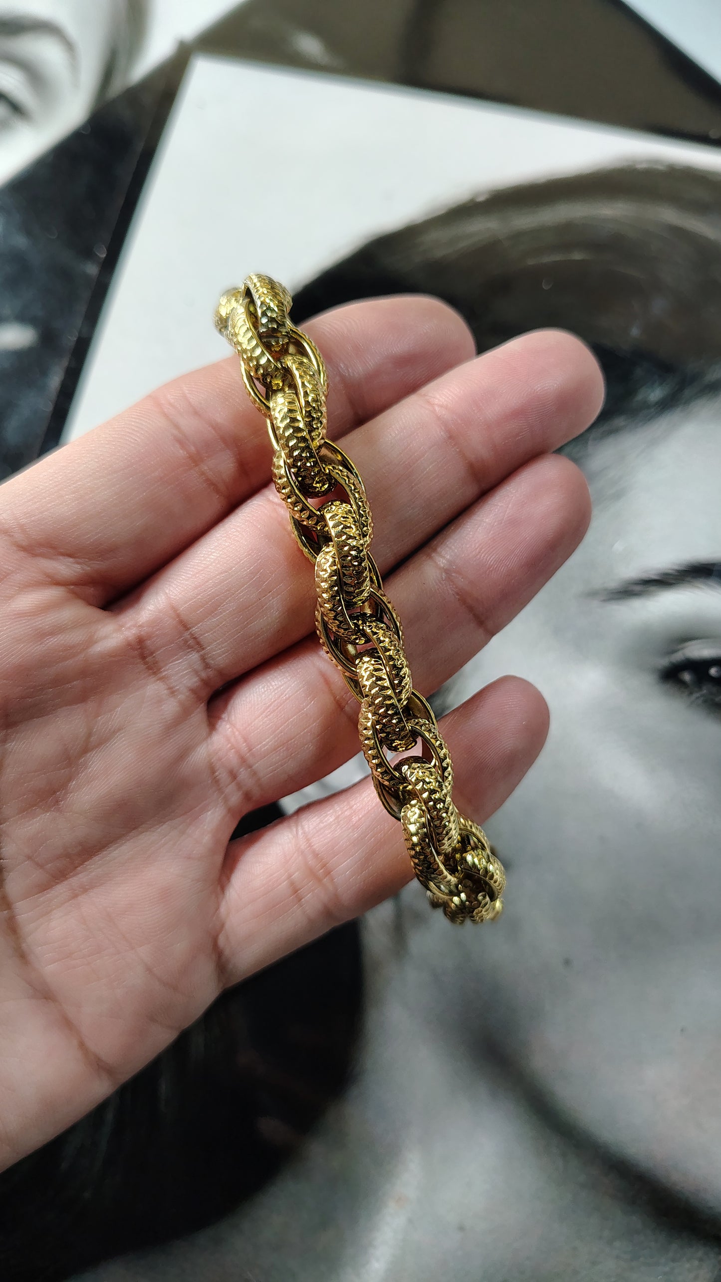 Bracciale catena snake intrecciata