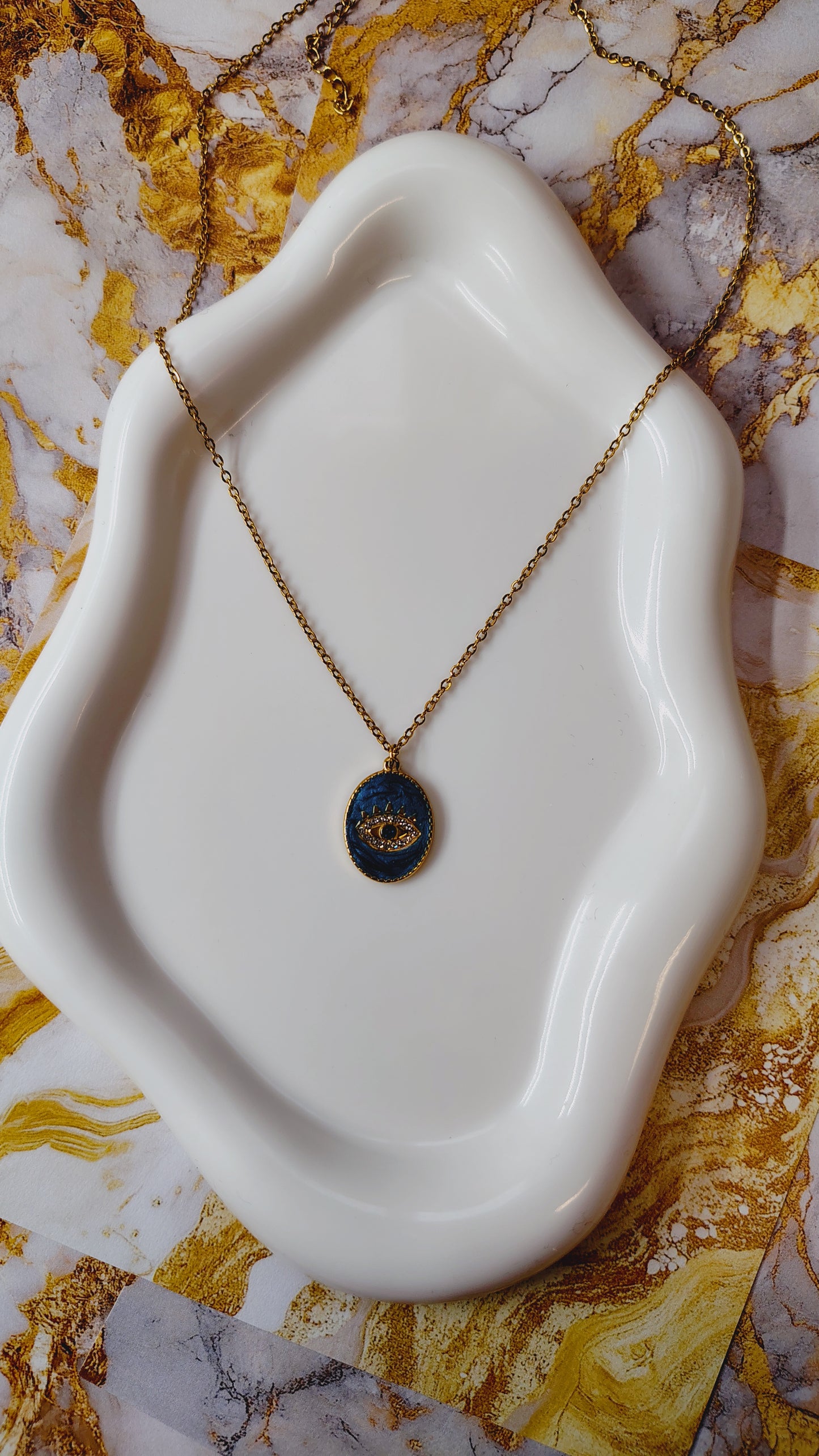 Collana in Acciaio Inossidabile con Occhio Divino | Nuara Bijoux