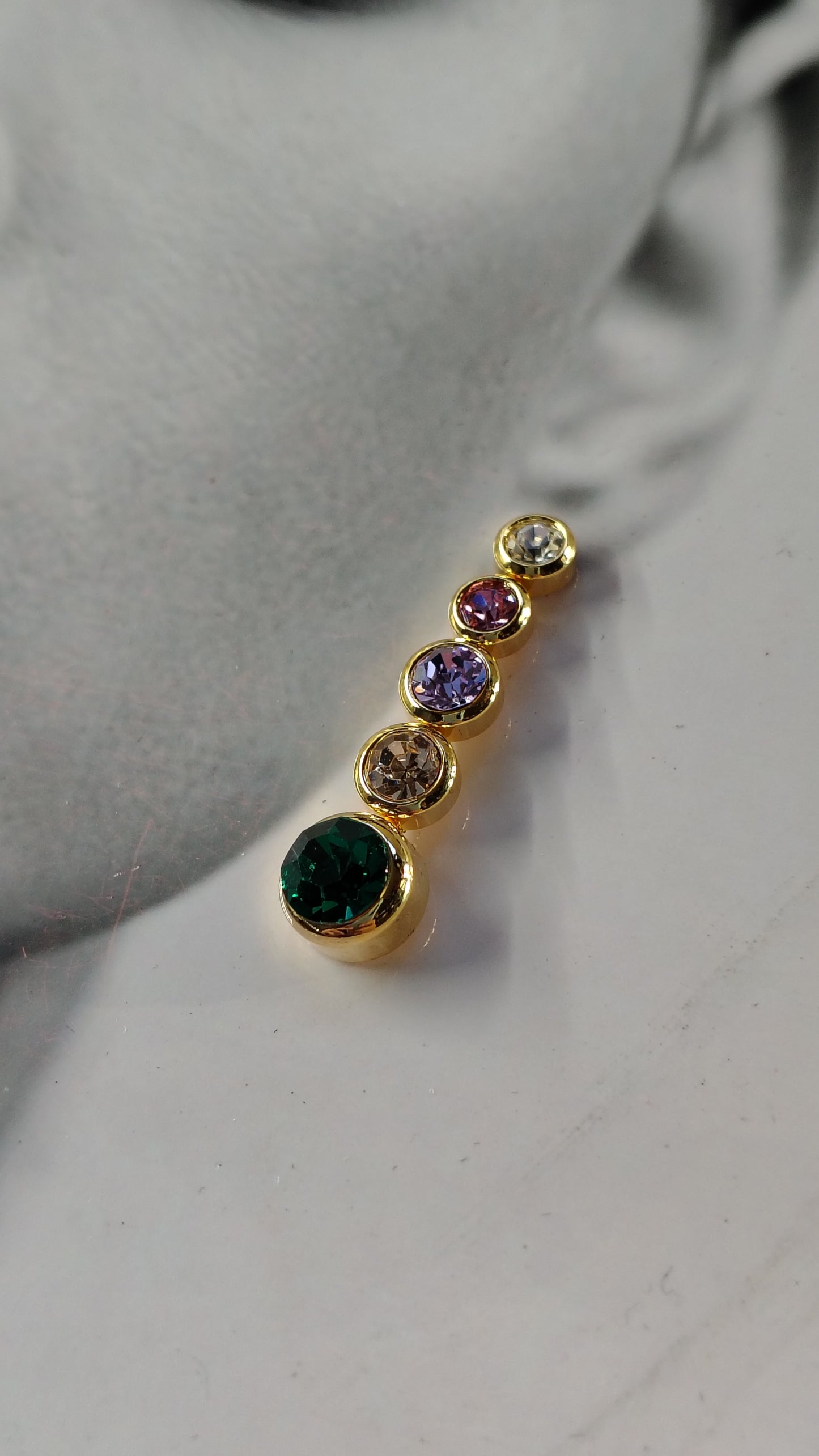 Orecchini Pendenti Multicolor con Cristalli in Acciaio Inossidabile | Nuara Bijoux