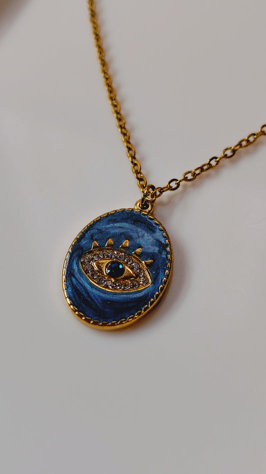 Collana in Acciaio Inossidabile con Occhio Divino | Nuara Bijoux