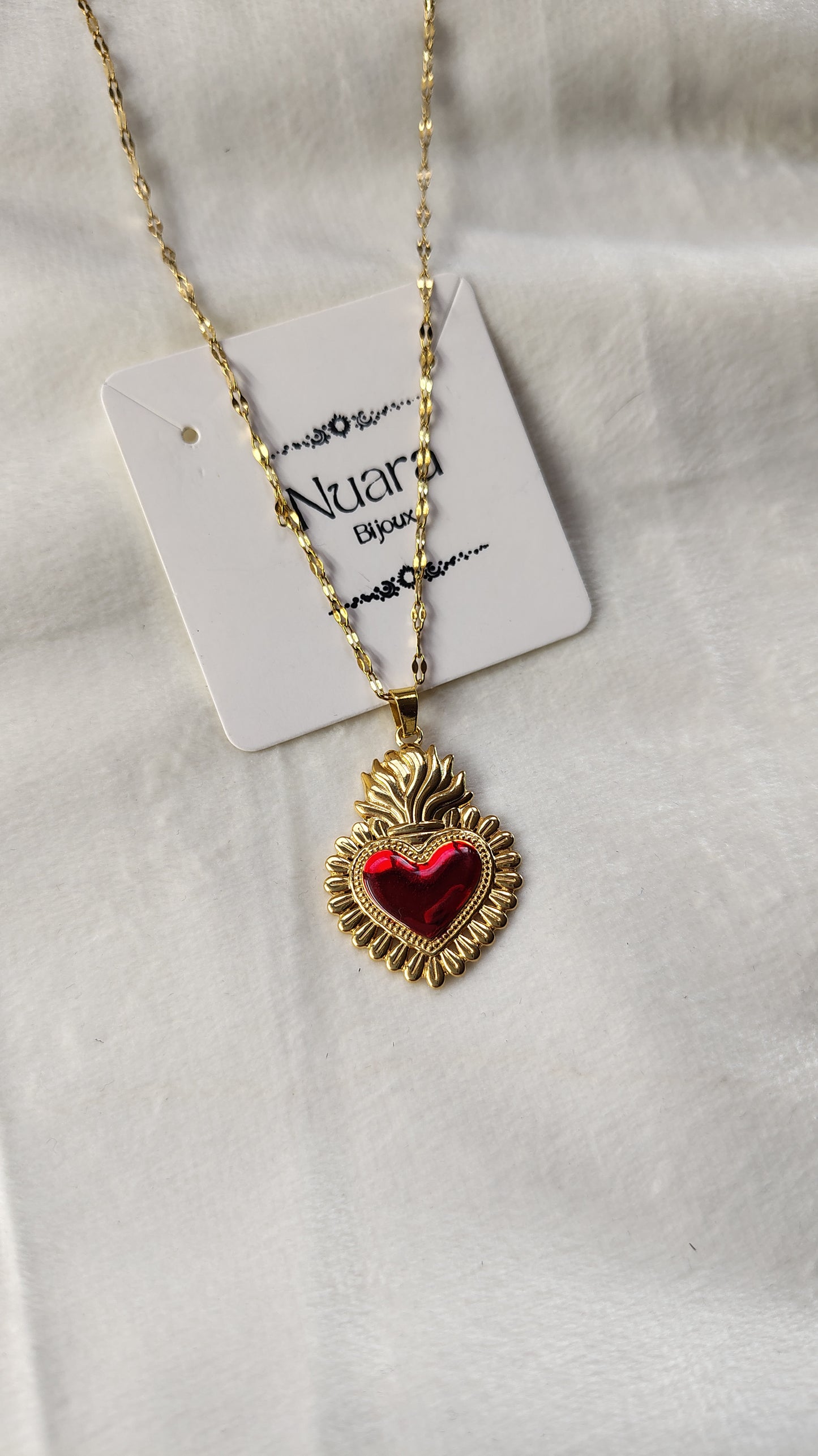 Collana in Acciaio Inossidabile con Sacro Cuore | Nuara Bijoux