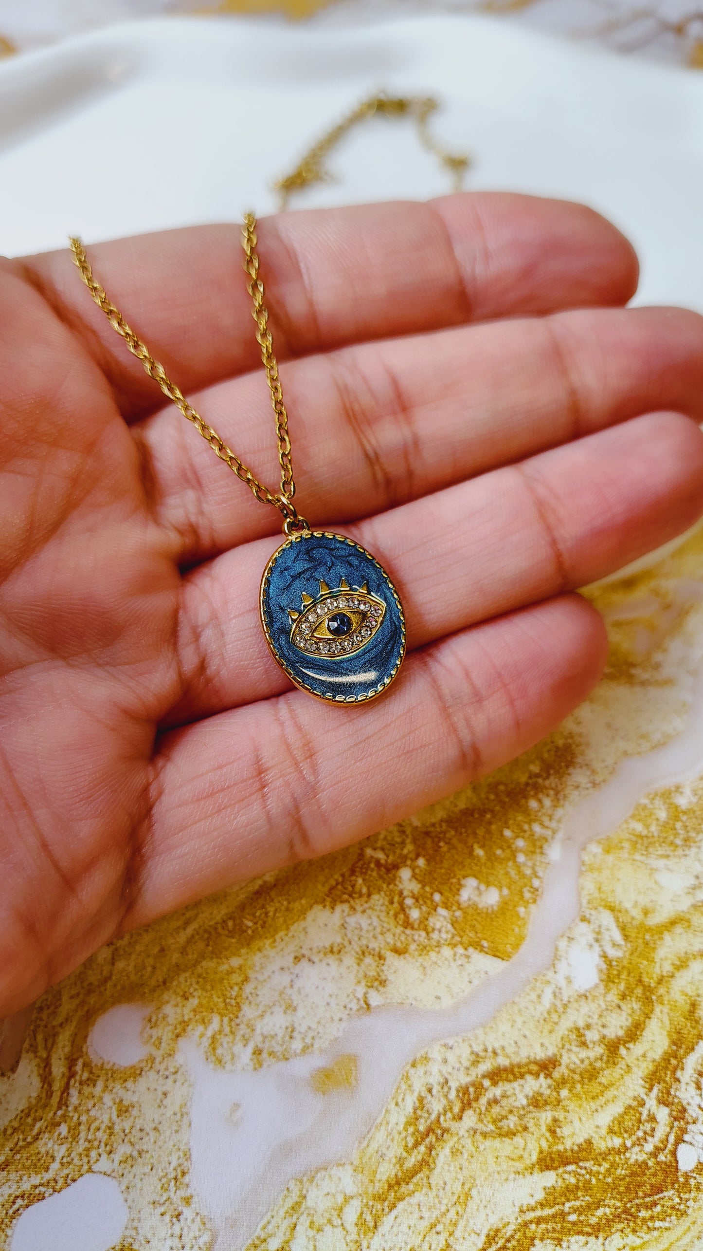 Collana in Acciaio Inossidabile con Occhio Divino | Nuara Bijoux