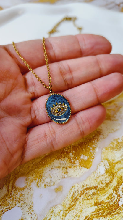 Collana in Acciaio Inossidabile con Occhio Divino | Nuara Bijoux