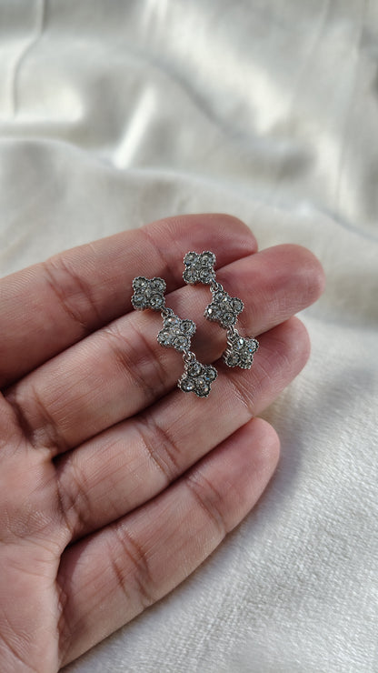 Orecchini Pendenti con Cristalli Brillanti in Acciaio Inossidabile | Nuara Bijoux