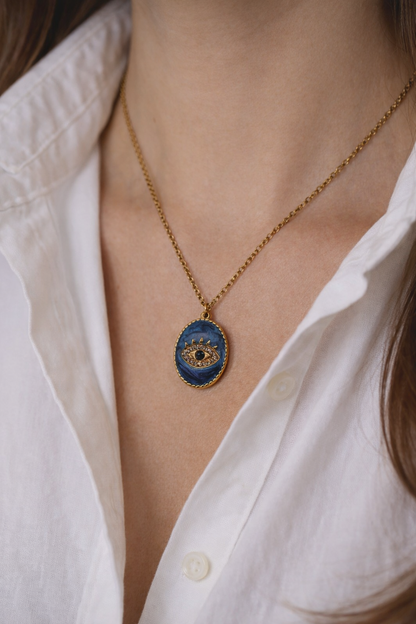 Collana in Acciaio Inossidabile con Occhio Divino | Nuara Bijoux