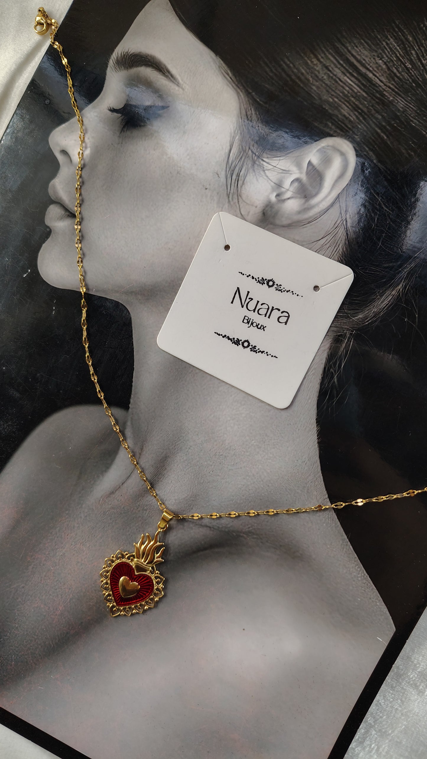 Collana in Acciaio Inossidabile con Sacro Cuore | Nuara Bijoux