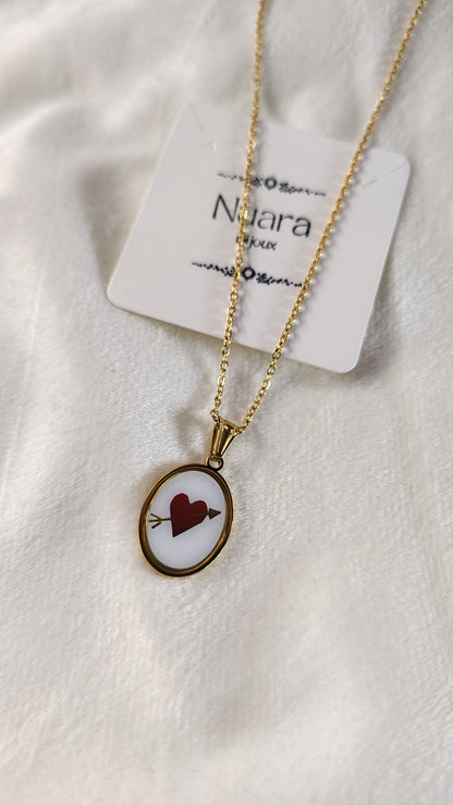 Collana con cuore trafitto da freccia
