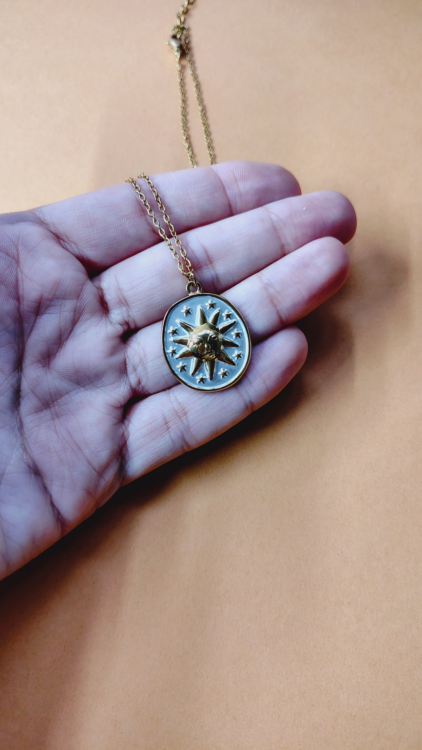 Collana in Acciaio Inossidabile con Sole | Nuara Bijoux