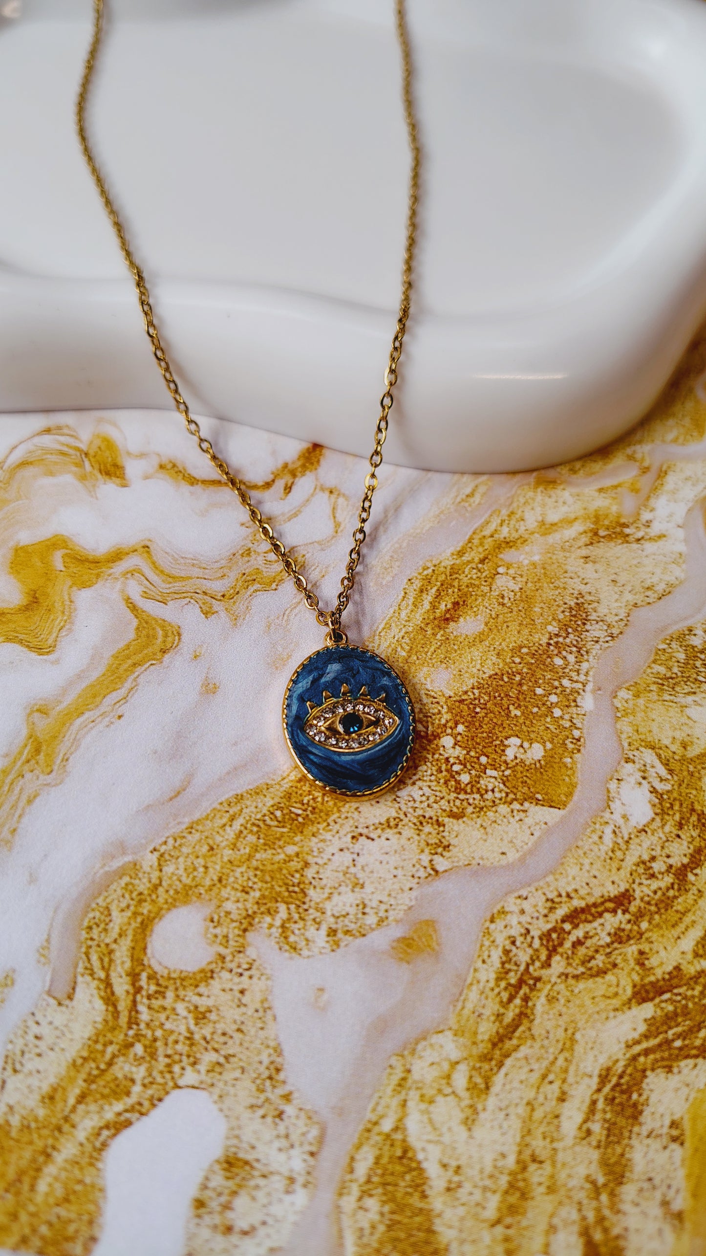 Collana in Acciaio Inossidabile con Occhio Divino | Nuara Bijoux