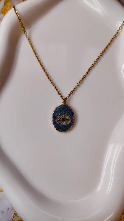 Collana in Acciaio Inossidabile con Occhio Divino | Nuara Bijoux